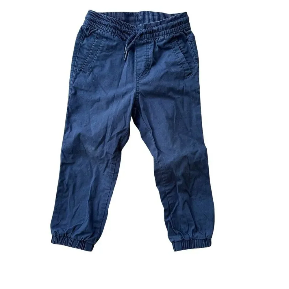Old Navy Pull Up Joggers Navy Blue 3T